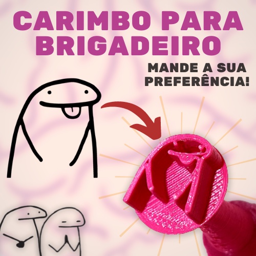 Carimbo Flork carinhas sacolas tags Bentô bonequinho 3cm meme