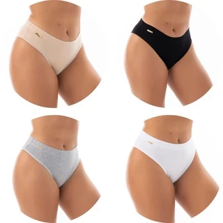 Kit 4 Calcinha TPM Algodão Cós Confortável em Oferta na Shopee