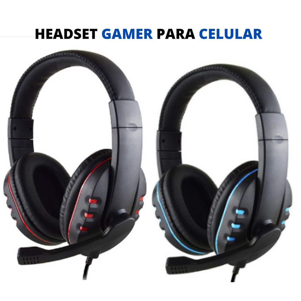 Fone de Ouvido Gamer Headset Para Celular Com Microfone Plug P3 ...