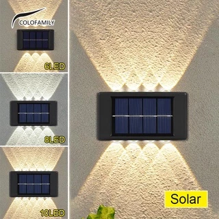 8LED Luz Solar De Parede Exterior À Prova D