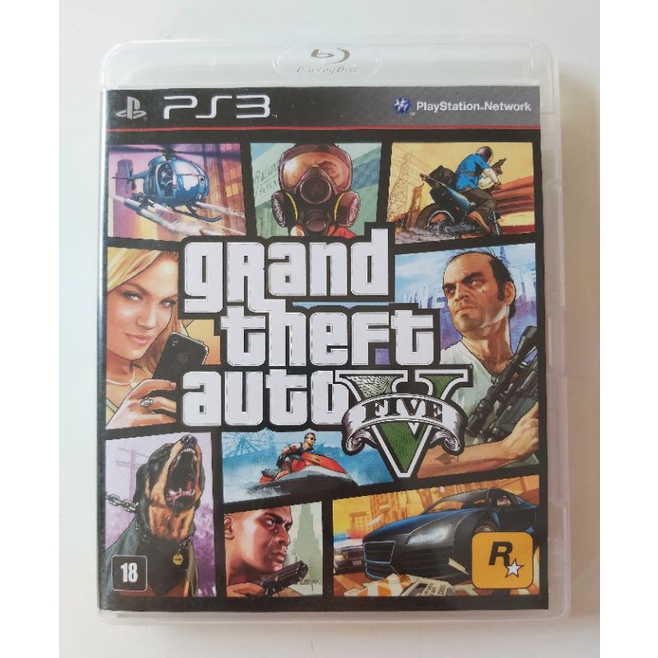GTA 5 Grand Theft Auto 5 para Playstation 3 PS3 com mapa em ótimo estado