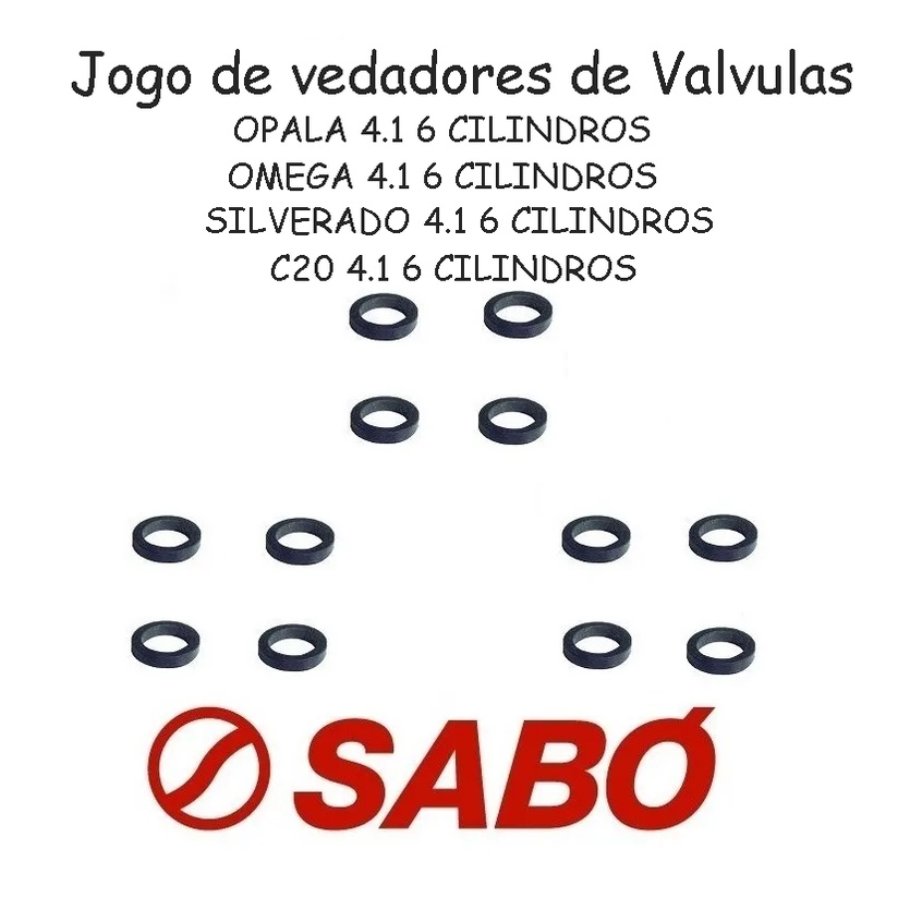 Jogo Vedador Válvulas Opala Omega Silverado 4.1 Gm 94646741