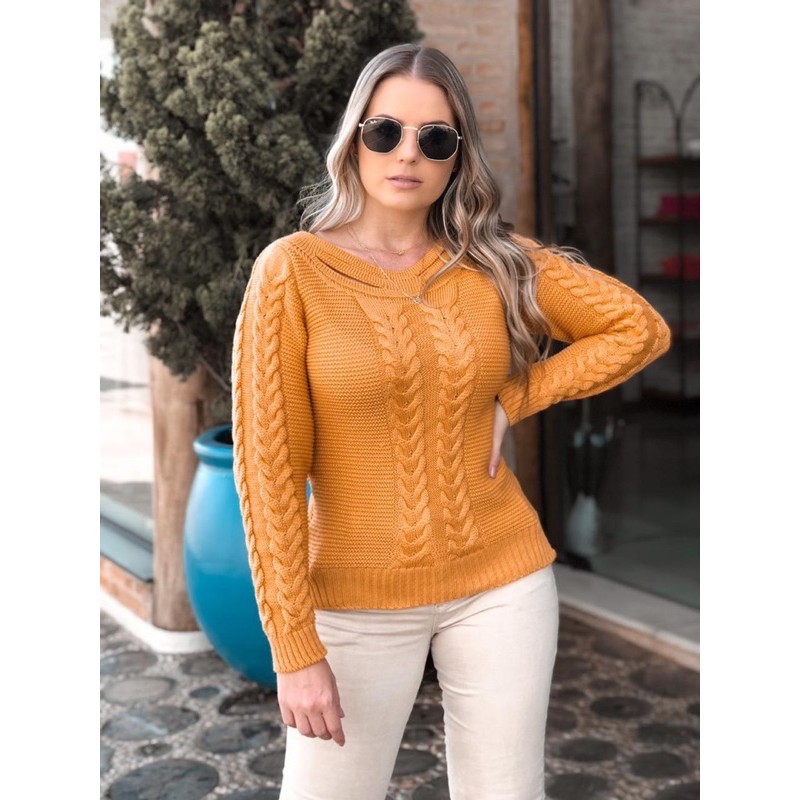 Blusa de best sale lã feminina 2019