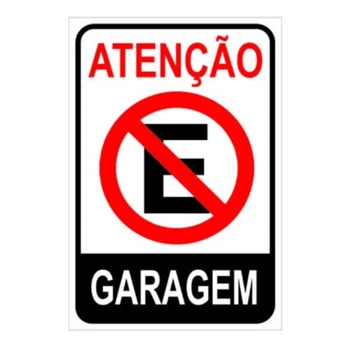 Placa De Sinalizacao Proibido Estacionar Garagem Shopee Brasil 