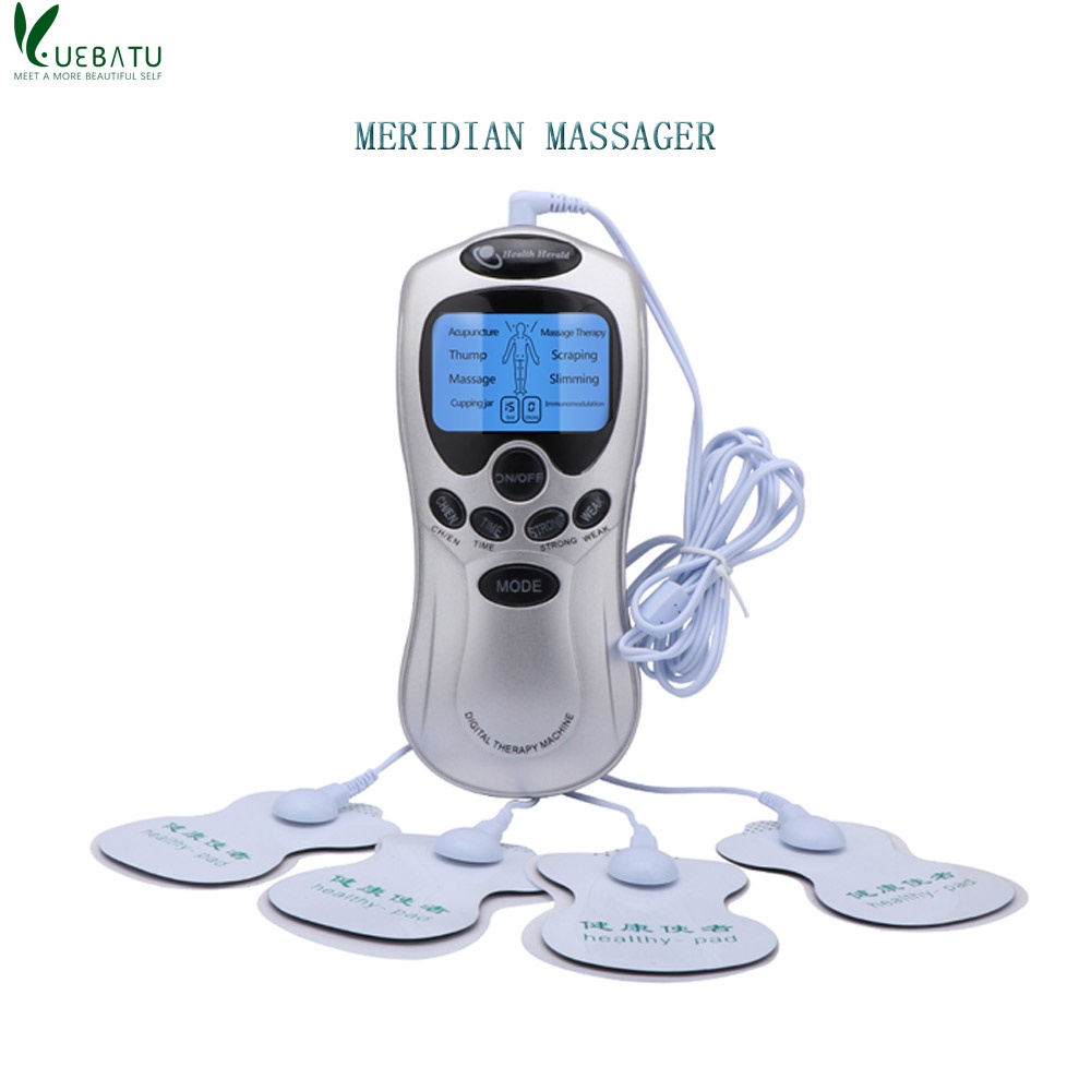 Cuidados De Saúde Máquina Digital De Tela LCD Corpo Inteiro Almofadas 4 Massageador Fino Acupuntura Massager Do Pescoço Elétrico