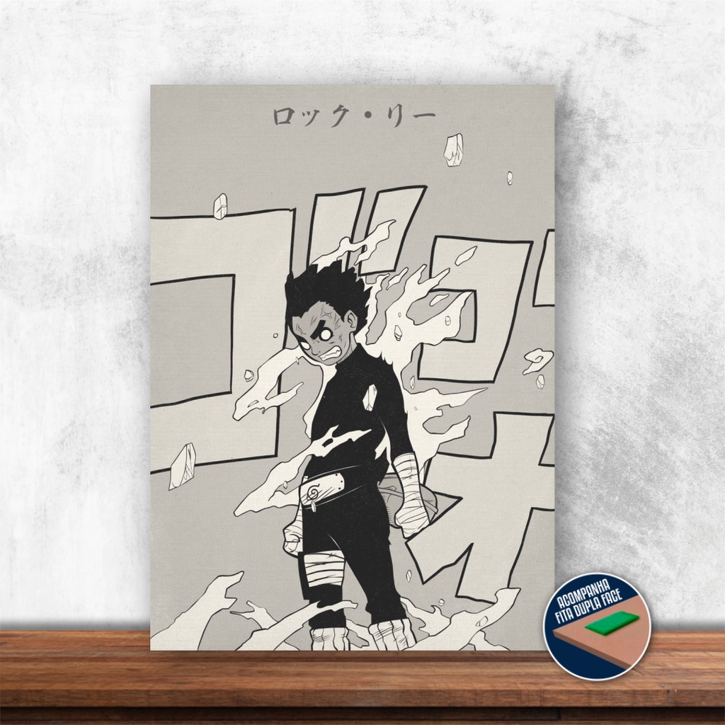 QUADRO DECORATIVO ROCK LEE EM MDF | 28X20CM | Casa, sala, quarto , decoração , anime | PROMOÇÃO