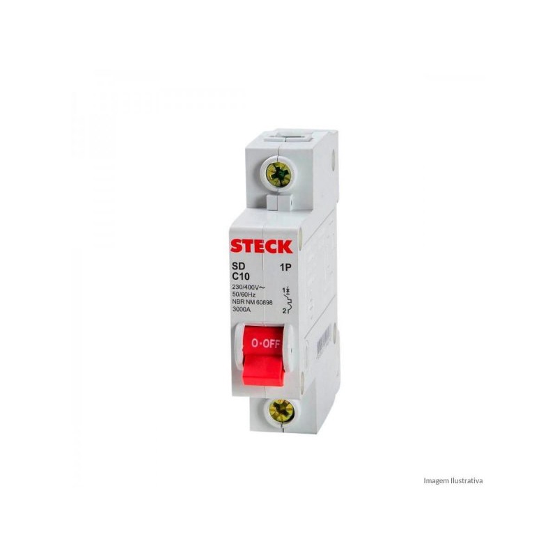 Kit 3 Disjuntores Unipolar 10A Steck | Shopee Brasil