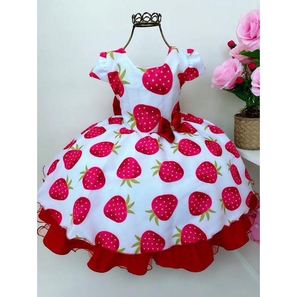 Vestido da best sale moranguinha princesa