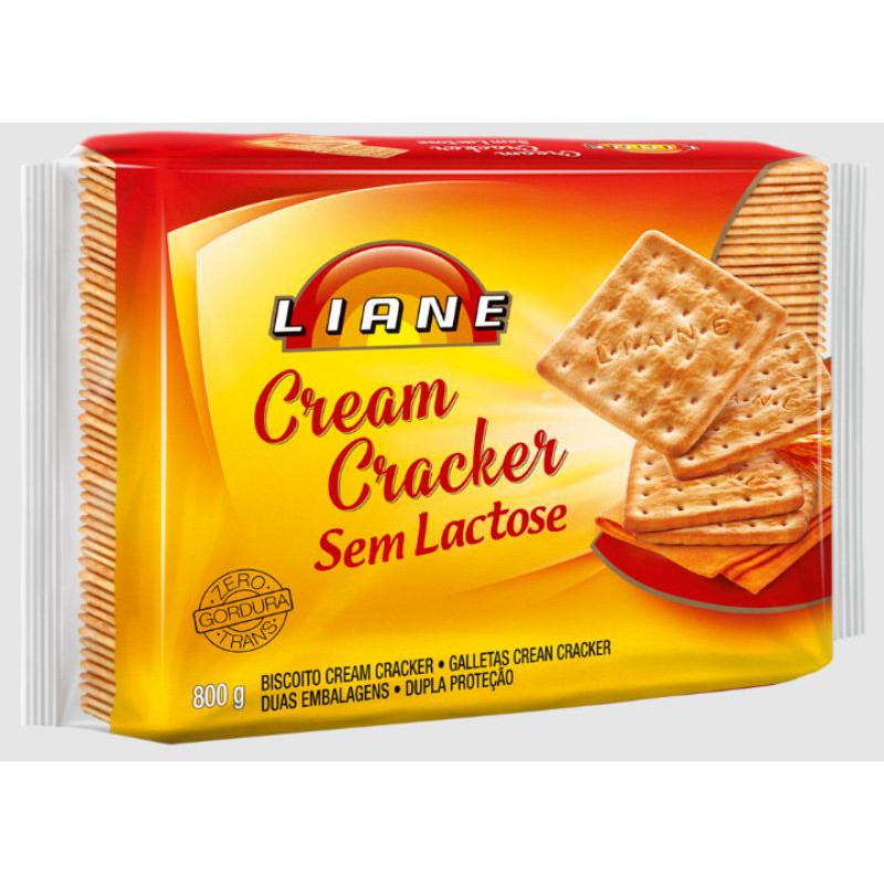 KIT COM 2 Liane Cream Cracker 330g ZERO LACTOSE/Sem Proteína do