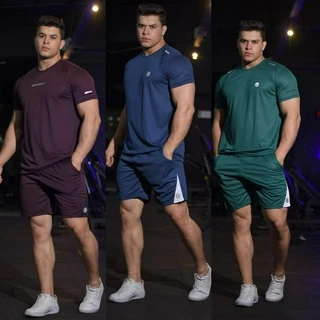 Conjunto Camiseta e Bermuda masculino Esportivo Refletivo Dry Fit