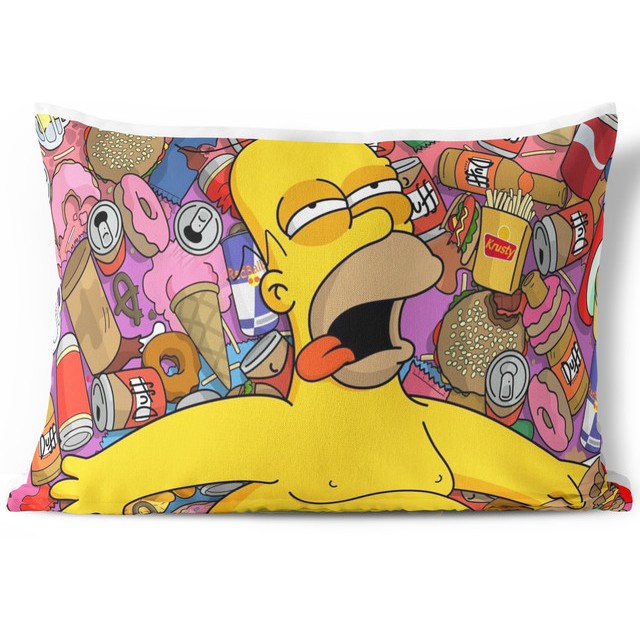 Almofada Decorativa Série Simpsons Homer Bêbado Com Doces - Promoção!!