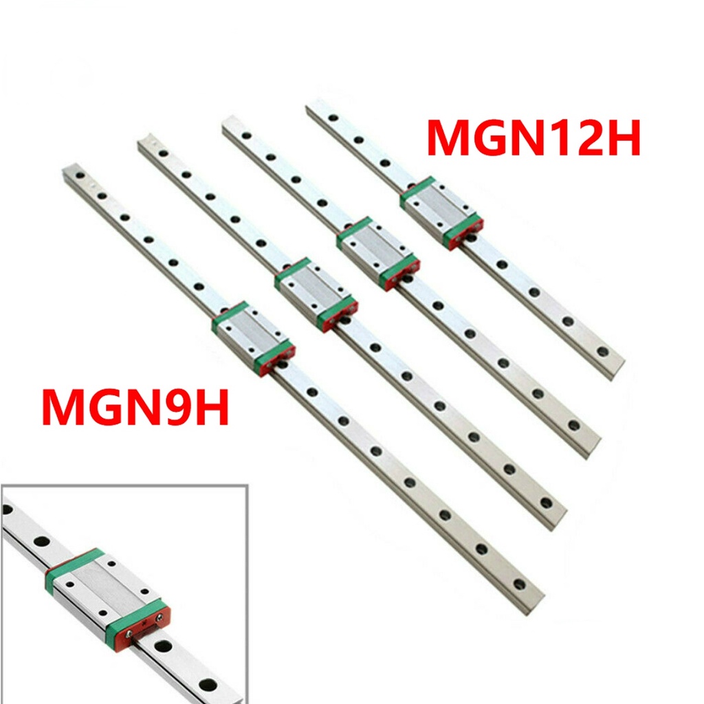 MGN9 MGN12 MGN15 Guia Linear Miniatura De Trilho 100 ~ 1000mm MGN + MGN9H MGN12H MGN15H Bloco De Transporte Para Impressora CNC 3D