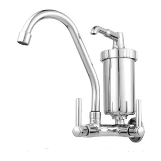 Torneira Cozinha parede com filtro Metal 1/4 Volta cromada