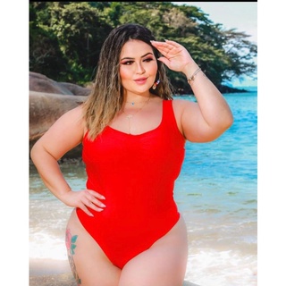 Body Maio Plus Size Meia Taça Com Bojo Veste 46-50