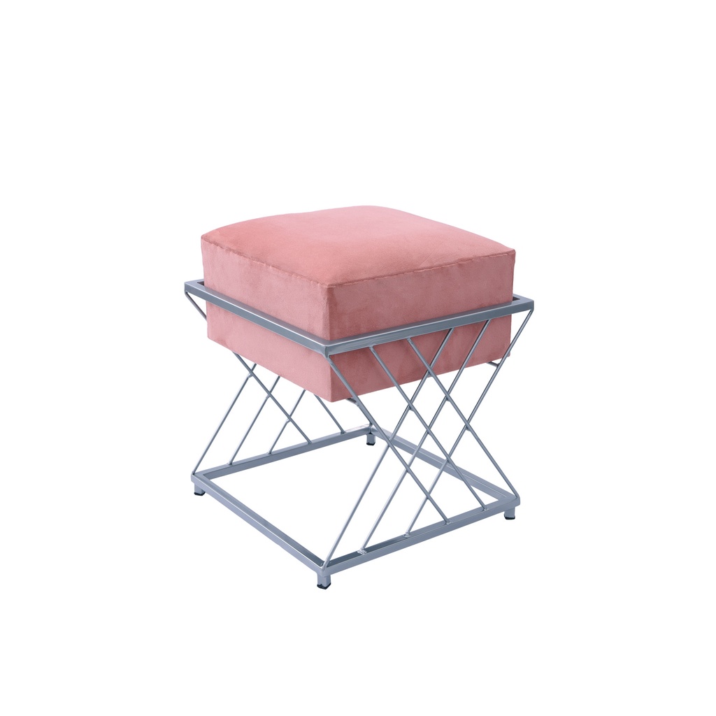 Puff de ferro para sentar ou Decorar, Quadrado, armação Prata | Shopee ...