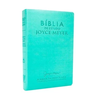 BÍBLIA DE ESTUDO JOYCE MEYER - Letra Grande AZUL TIFANY em Oferta na Shopee