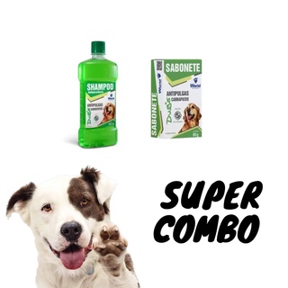 SHAMPOO 500ML E SABONETE DUGS CAES combo antipulgas.