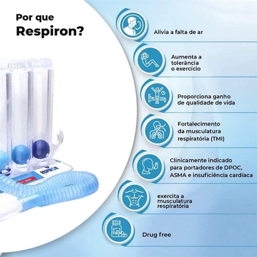 Respiron Classic Aparelho Fisioterapia Exercitador Respiraçã | Shopee ...