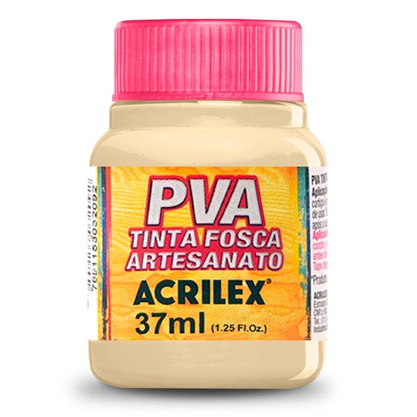 Tinta PVA para Artesanato Amarelo Pele 37ml Acrilex