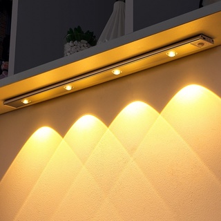 Luzes De Parede LED Noturnas Com Sensor De Movimento Luz Sem Fio Recarregável USB Ultra-Fina Barra De Ondulação Para Armário De Cozinha Mesa