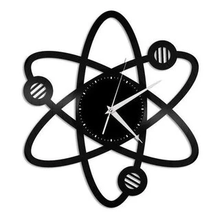 Átomo química - Relógio Disco De Vinil Decoração