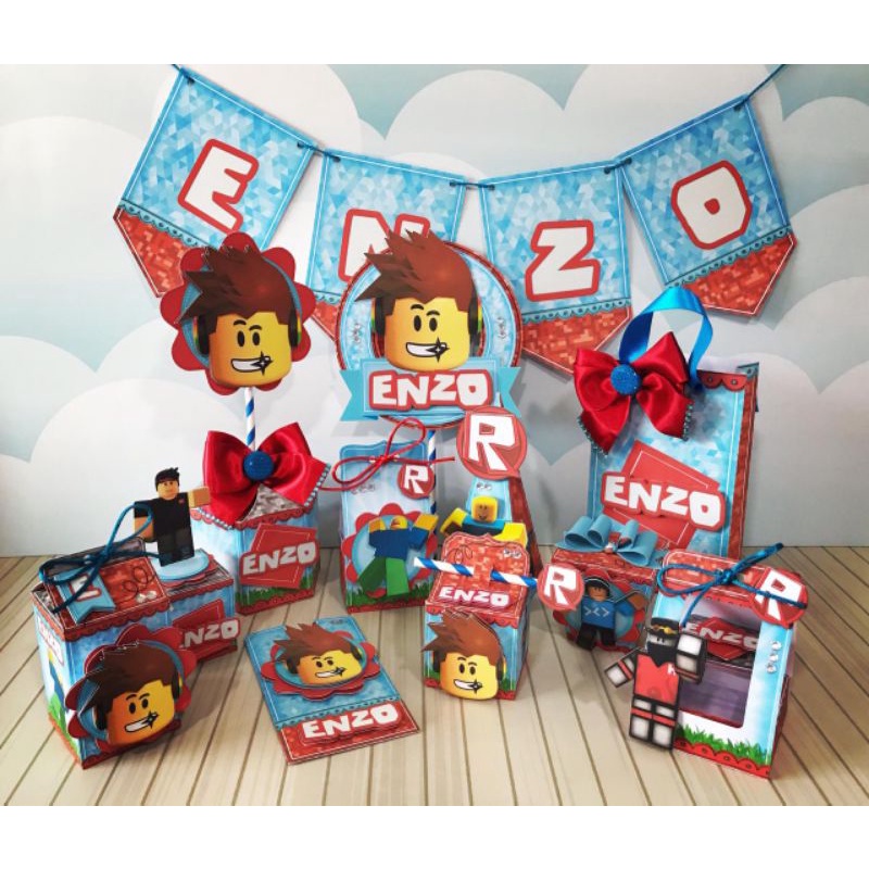Lembrancinhas Personalizadas Roblox Menino | Kit Festa Personalizado ...