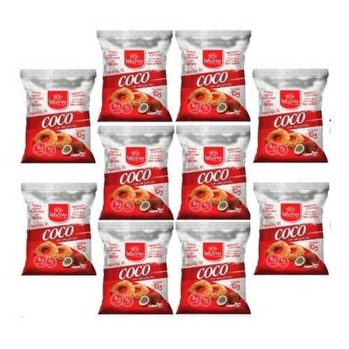 Kit10 – Biscoito Coco C/ Whey Protein Wheyviv Fit – 45g