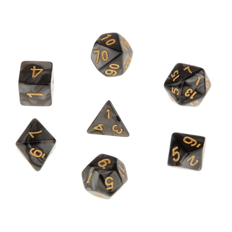 TIDEVAN Lot de 49 dés de table polyédriques avec 7 sacs en velours pour RPG Dungeons et Dragons Pathfinder pour DND RPG MTG D4 D8 D10 D12 D20 (7 couleurs