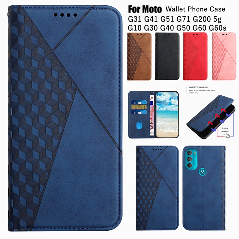 Custodia a libro in pelle G200 per Motorola MOTO G51 G31 G41 G71 G50