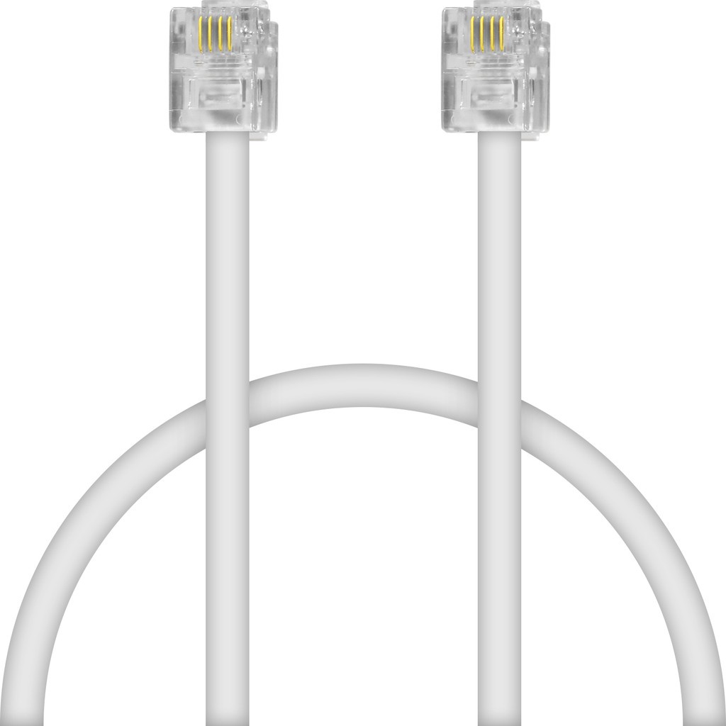 Fio Cabo de Telefone Telefônico Conector Extensor Plug RJ11 | Shopee Brasil