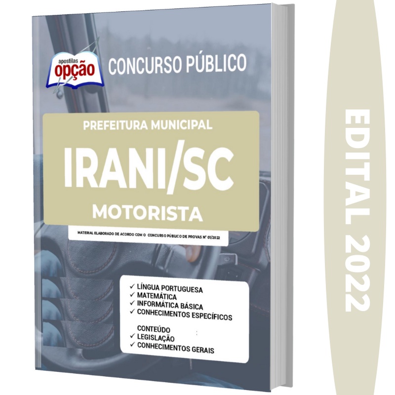 Apostila Prefeitura de Irani SC - Motorista | Shopee Brasil