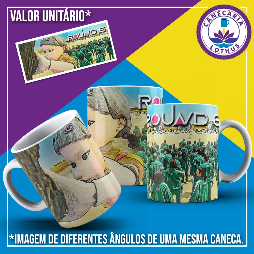 Caneca Personalizada Round 6 Batatinha Frita 123