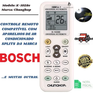 Controle Remoto Universal para Ar Condicionado Bosch e muitas outras marcas