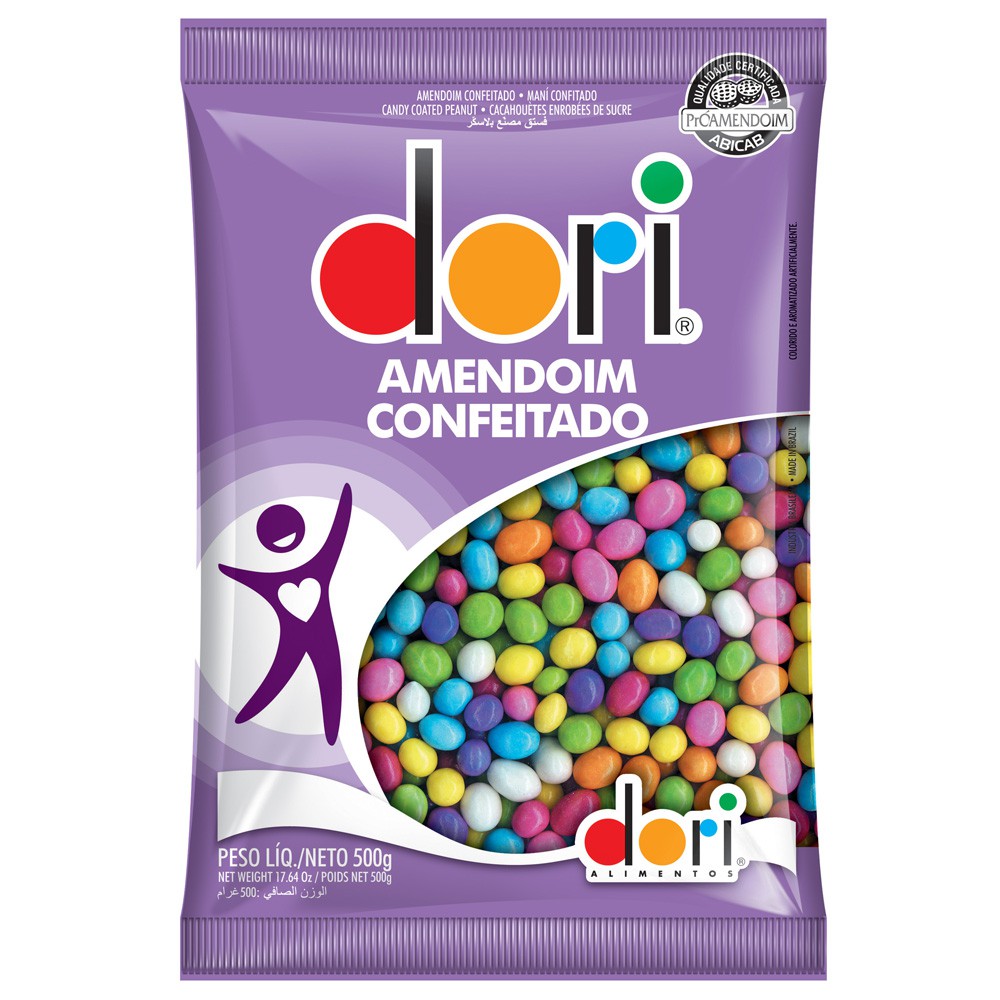 Amendoim Confeitado Colorido 500g - Dori