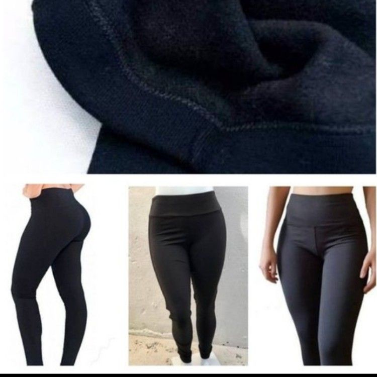 Calça legging Peluciada Interna Cintura Alta - Leg Feminina Preta