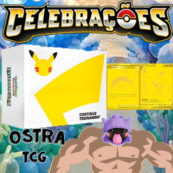 Box Pokémon Coleção Dourada Celebrações 182 Cartas