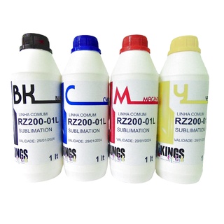 Kit 4 Cores Tinta P/ Epson Sublimatica Kings Of Ink 4x100 Ml Original + Perfil e Suporte Grátis