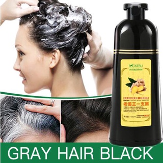 Mokeru Shampoo Para Tintura De Cabelo Natural De Longa Duração Preto Anti-White