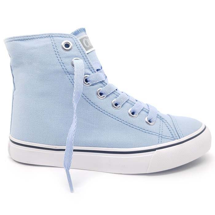 Tenis azul cano store alto