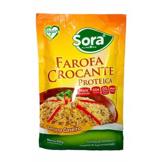 Farofa Crocante Proteica de Soja Sabor Tempero Caseiro 300g