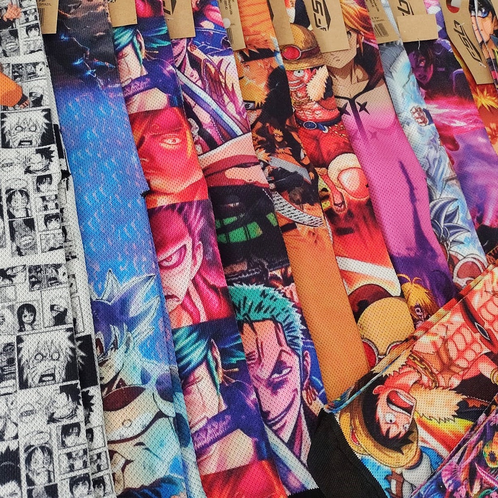 Par de Meias Anime Cano Alto Divertidas Estampadas Muitos Modelos Dragon Ball, Naruto, One Piece, YuGiOh, Demon Slayer e muito mais