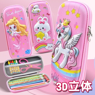 Caixa De Lápis 3D Papelaria Kawaii cartoon À Prova D