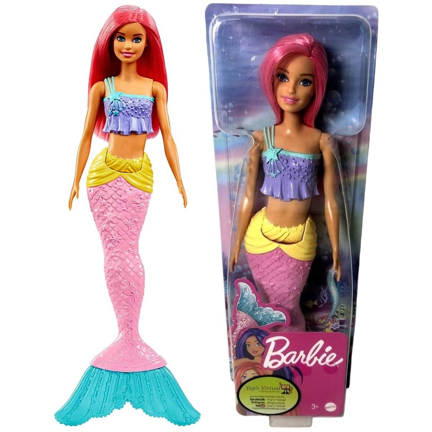 Boneca Barbie Sereia Mattel Dreamtopia - GTF89