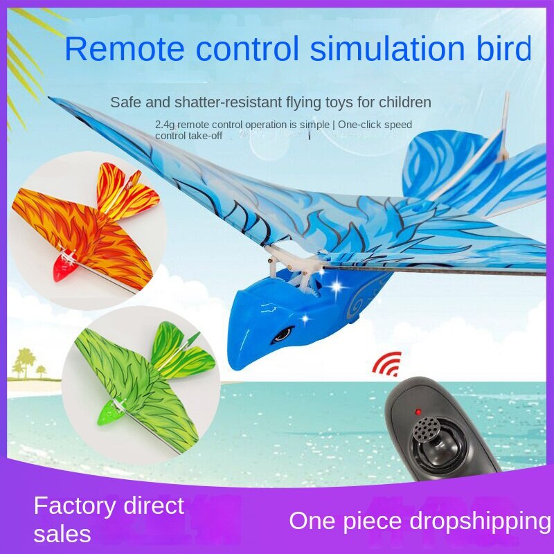 Brinquedo Infantil Pássaro Simulação Elétrica 2.4G Controle Remoto Voador Birds/De Asa/Aeronave