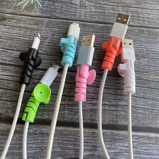 4 Peça Protetor De Cabo Linha De Dados Com Ventosa Compacta Portátil Anti-Quebra Proteção De Cabo