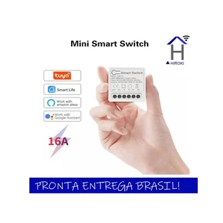 16A Mini Tuya Interruptor Inteligente Wifi Com Controle De Voz Alexa/Google Home