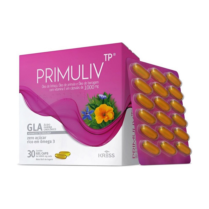 Óleo De Primula Em Cápsula Primuliv C/30 menopausa mentruação TPM ...