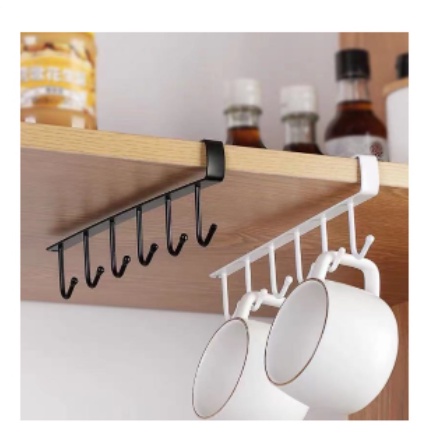 Suporte De Metal Porta Xícaras Canecas Utensílios Em Geral Para Pendurar No Armário