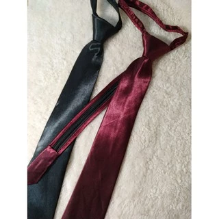Gravatas Adultos de cor lisa com zíper