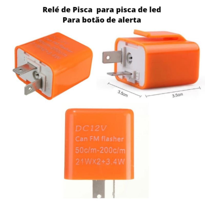 Relé para Pisca de Led Relé de pisca Alerta | Shopee Brasil